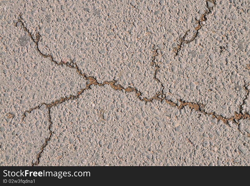 Asphalt with crack