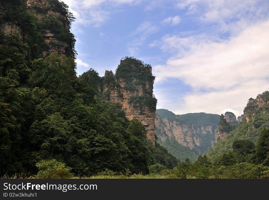 Canyon and mountains