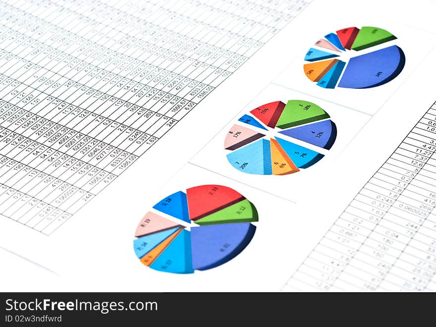 Business still-life with diagrams, charts and numbers. Business still-life with diagrams, charts and numbers