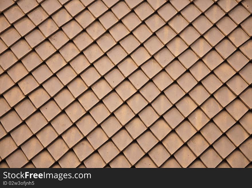 Modern tiles roof on the house.