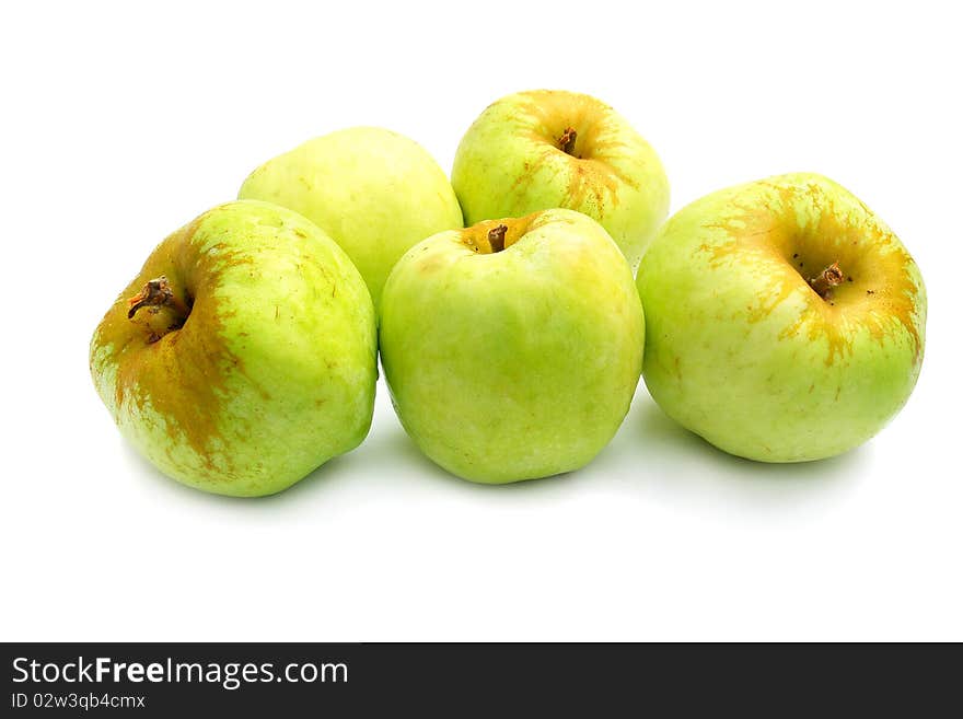 A green apples isolated on a white background