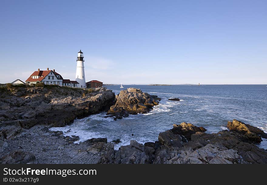 Lighthouse in Portland Maine in Fort Willams park. Lighthouse in Portland Maine in Fort Willams park