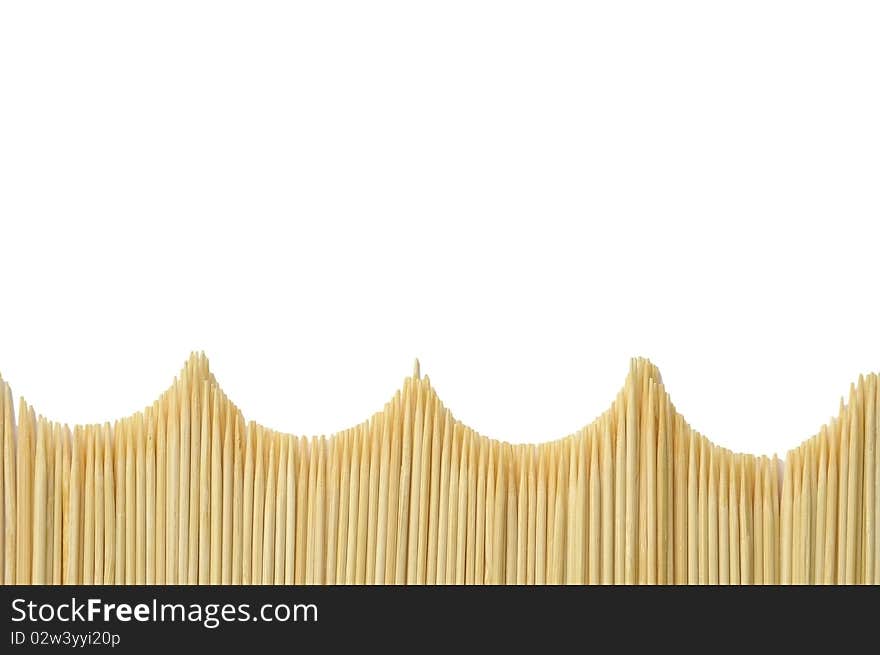 Tooth pick as white isolate background