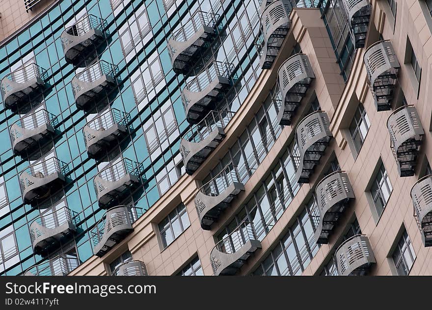 Fragment of the facade of a modern house / 10