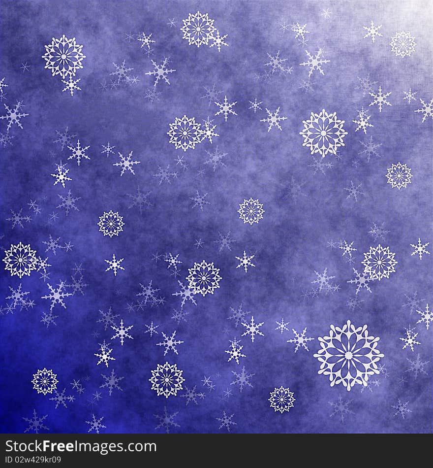 Grunge snowflakes