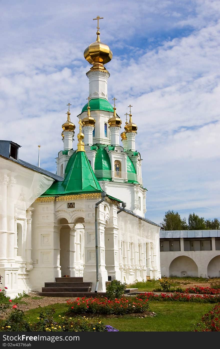 View of old church in Yaroslavl, Russia