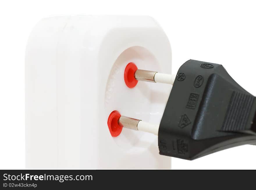 Extension cord with plugs