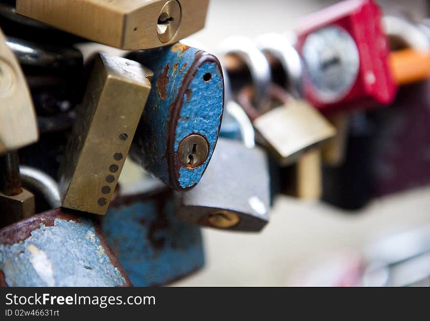 Padlocks of love in prague. Padlocks of love in prague