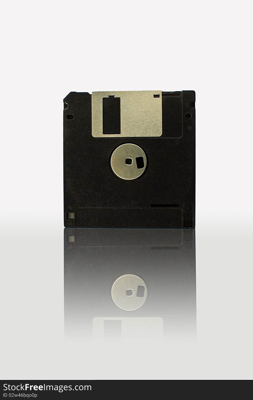 Black floppy disks isolated on white background