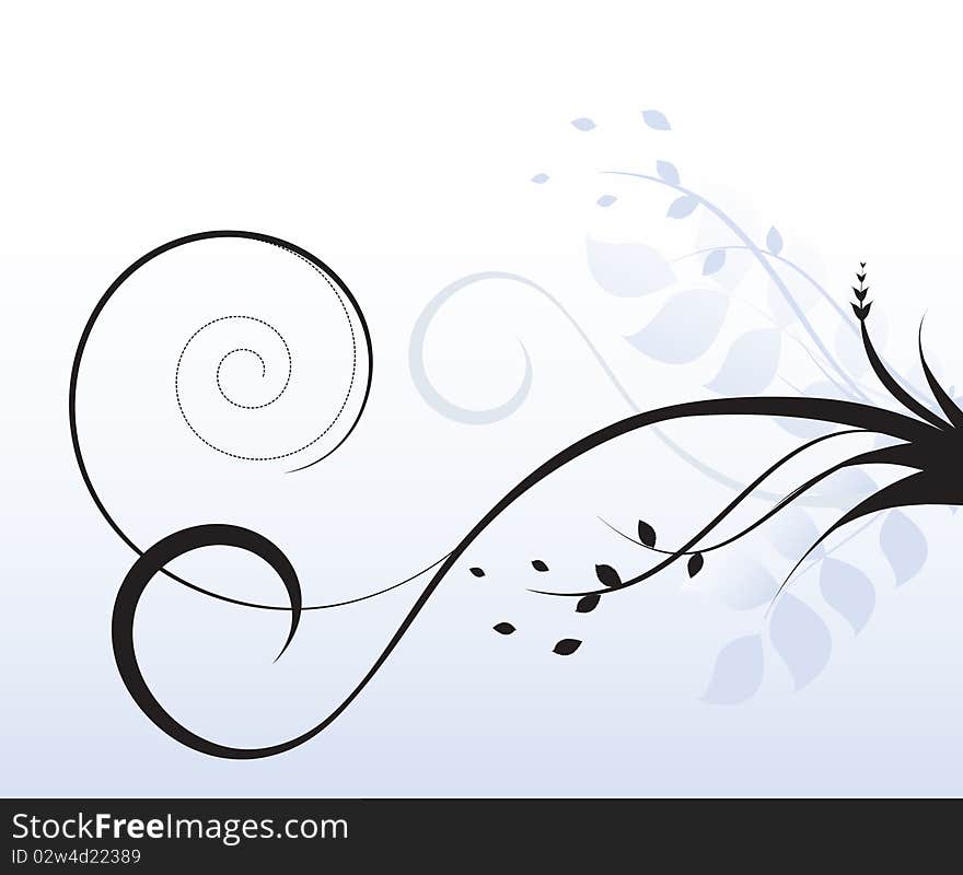 Abstract style floral design background. Abstract style floral design background