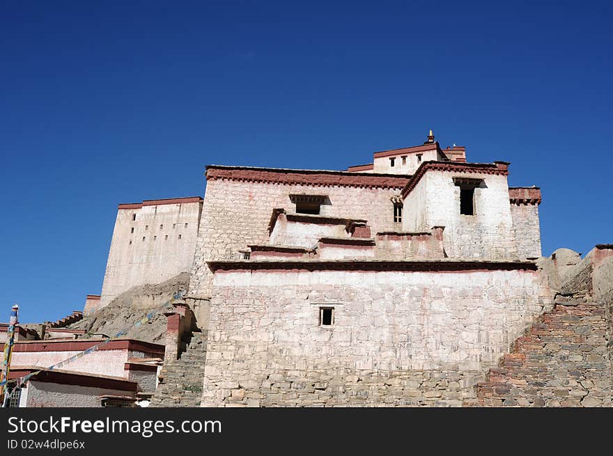 Scenery of an ancient castle in Tibet. Scenery of an ancient castle in Tibet