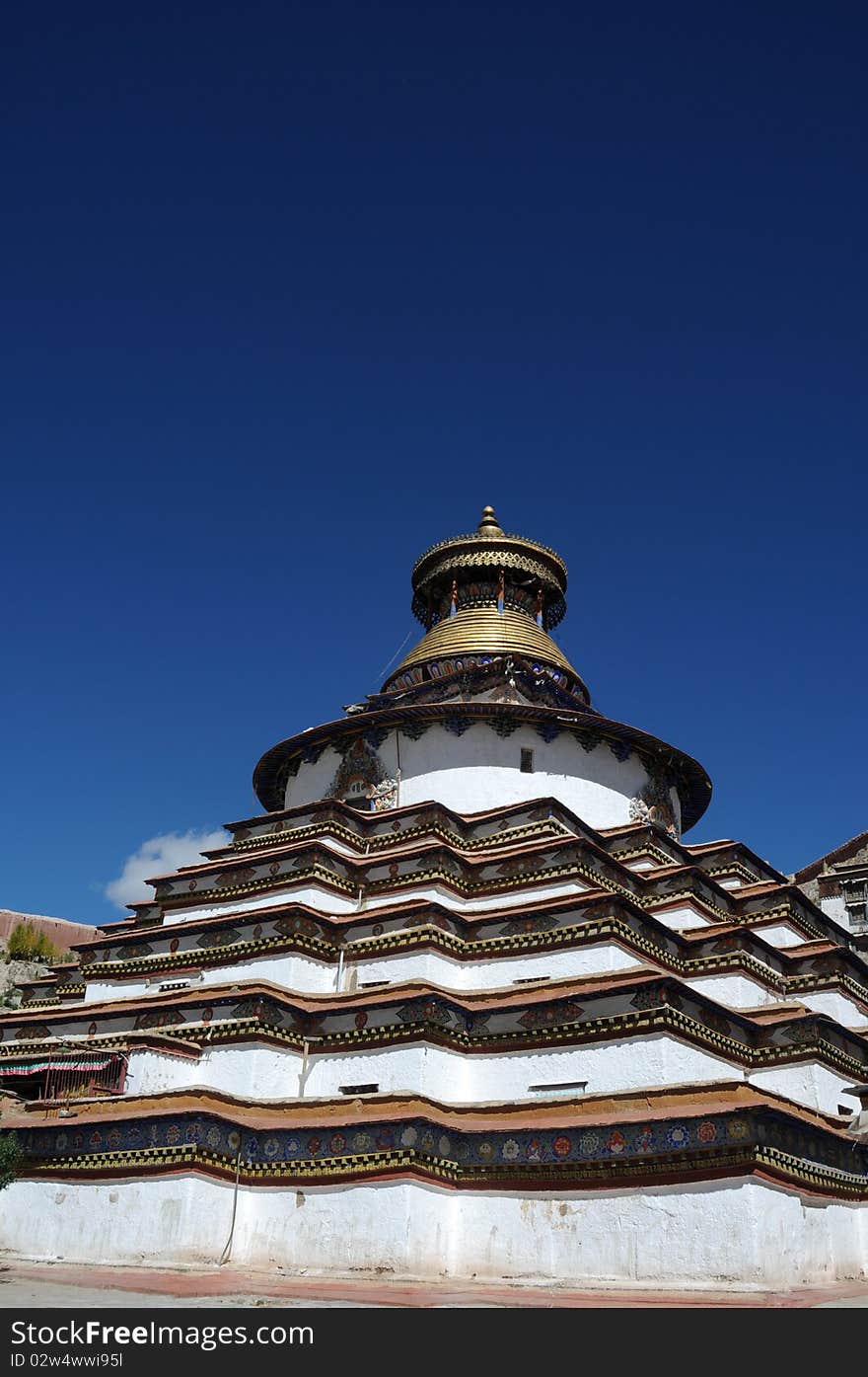 A grand pagoda at gyangze(jiangzi),Tibet. A grand pagoda at gyangze(jiangzi),Tibet