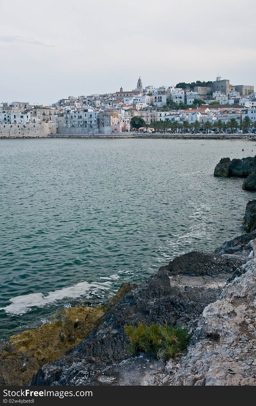 The small city vieste in itlay, gargano, apulia