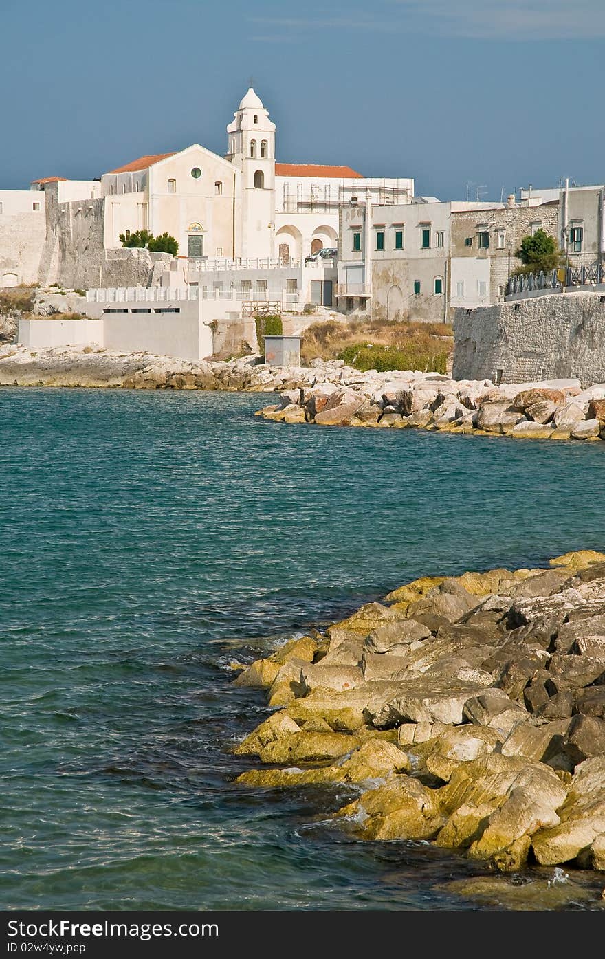 The small city vieste in itlay, gargano, apulia