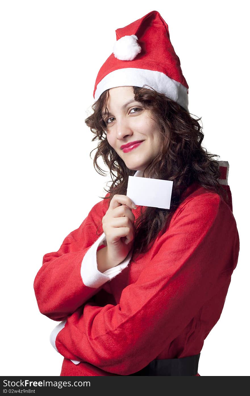 Santa Woman With Blank Ticket