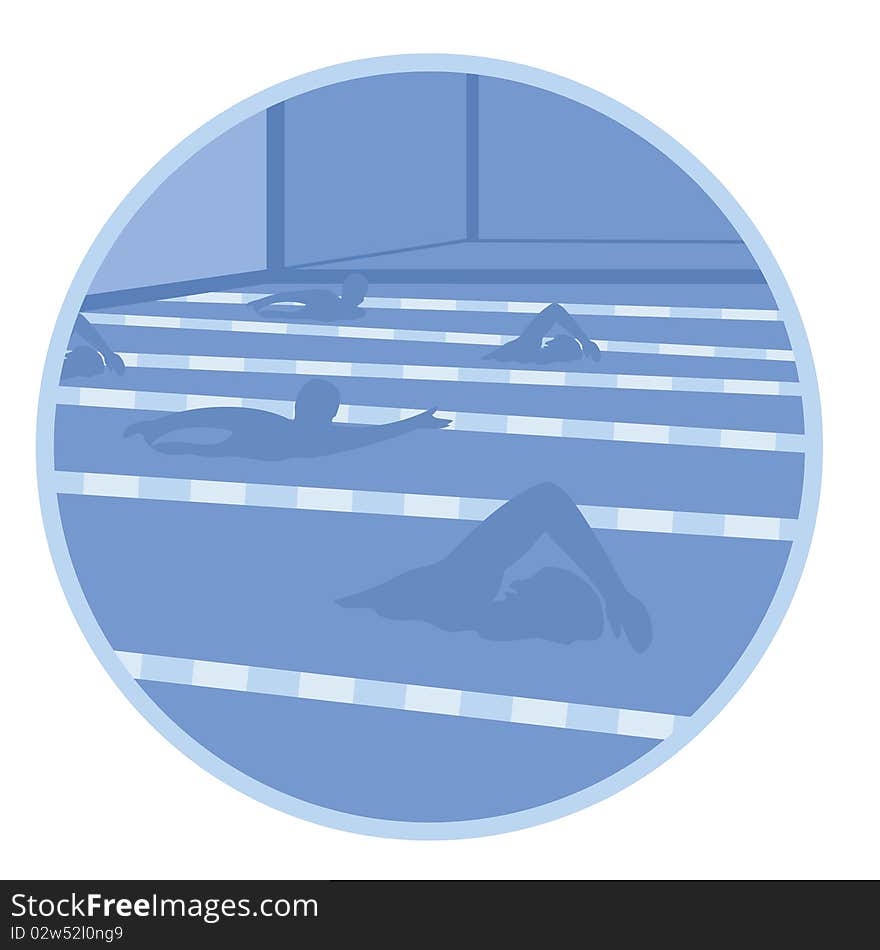 Illustration of a swimming pool. Illustration of a swimming pool