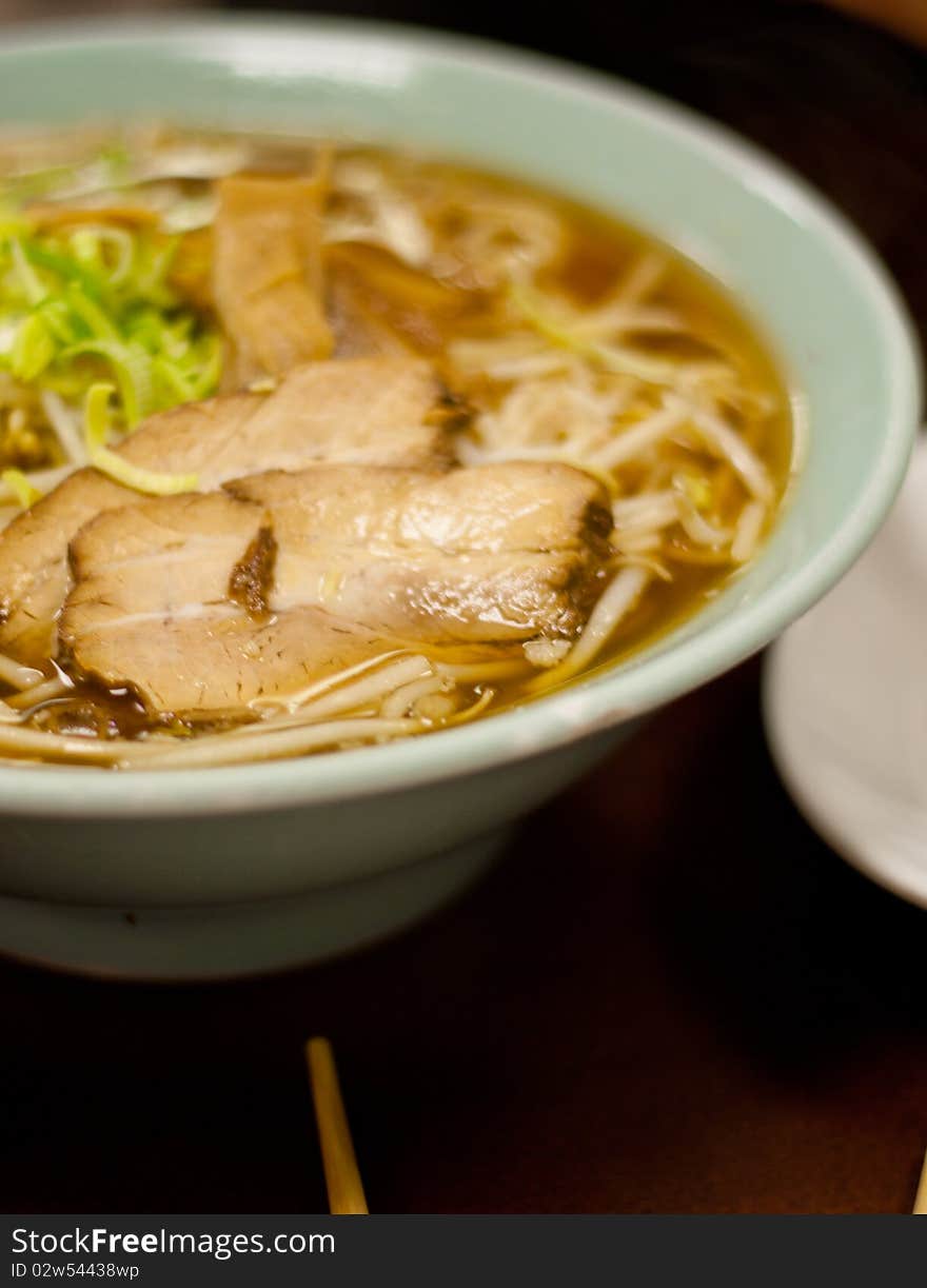 Japanese noodles in a Japanese restaurant in Paris. Japanese noodles in a Japanese restaurant in Paris.