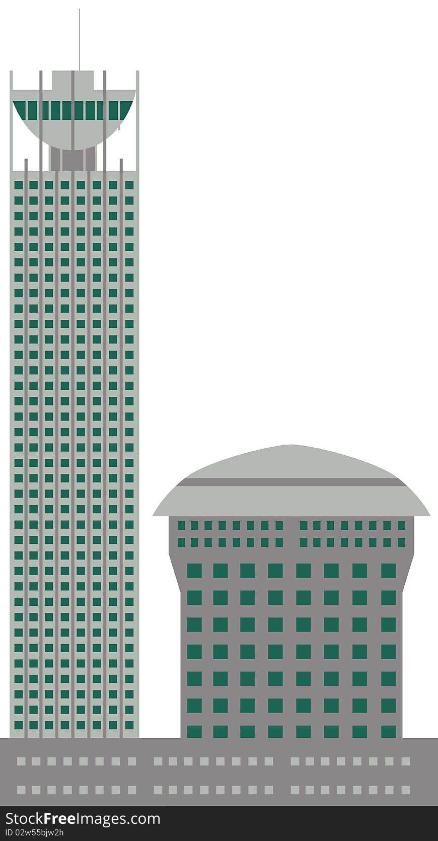 Illustration of Buildings in a city. Illustration of Buildings in a city