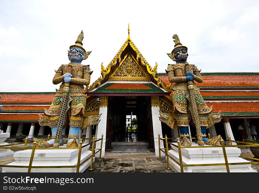 Guardian Of Grand Palace In Temple Thailand