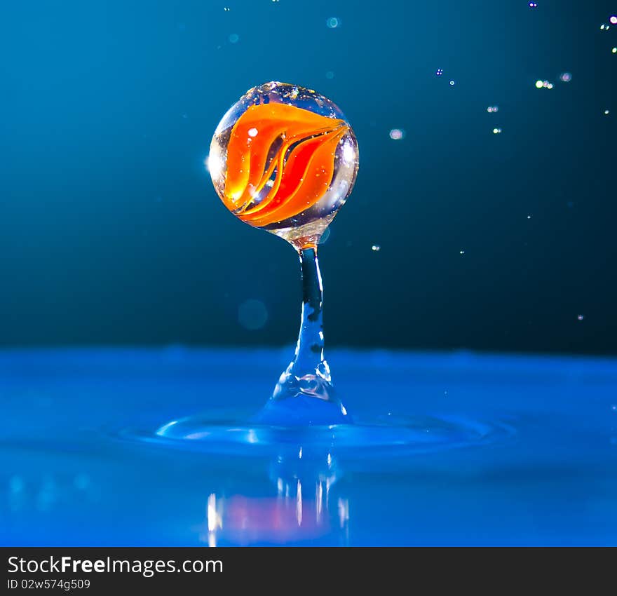 High Speed Photography , objects jumping out of water.