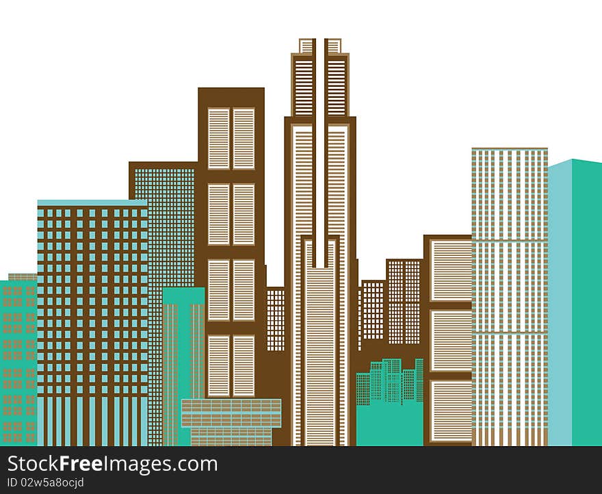 Illustration of a building Cityscape. Illustration of a building Cityscape