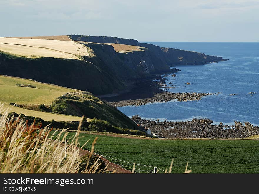 The Cliffs and a flat Calm Sea. The Cliffs and a flat Calm Sea