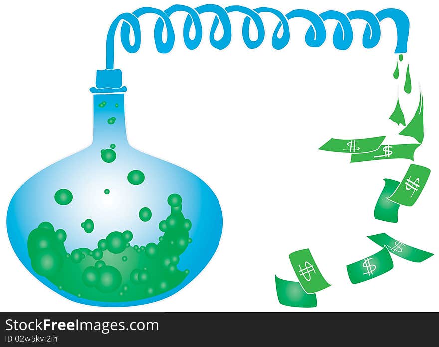 Vector drawing which shows the monetary gain in the form of a logo. Vector drawing which shows the monetary gain in the form of a logo