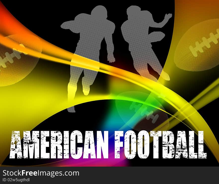 American football advertising poster