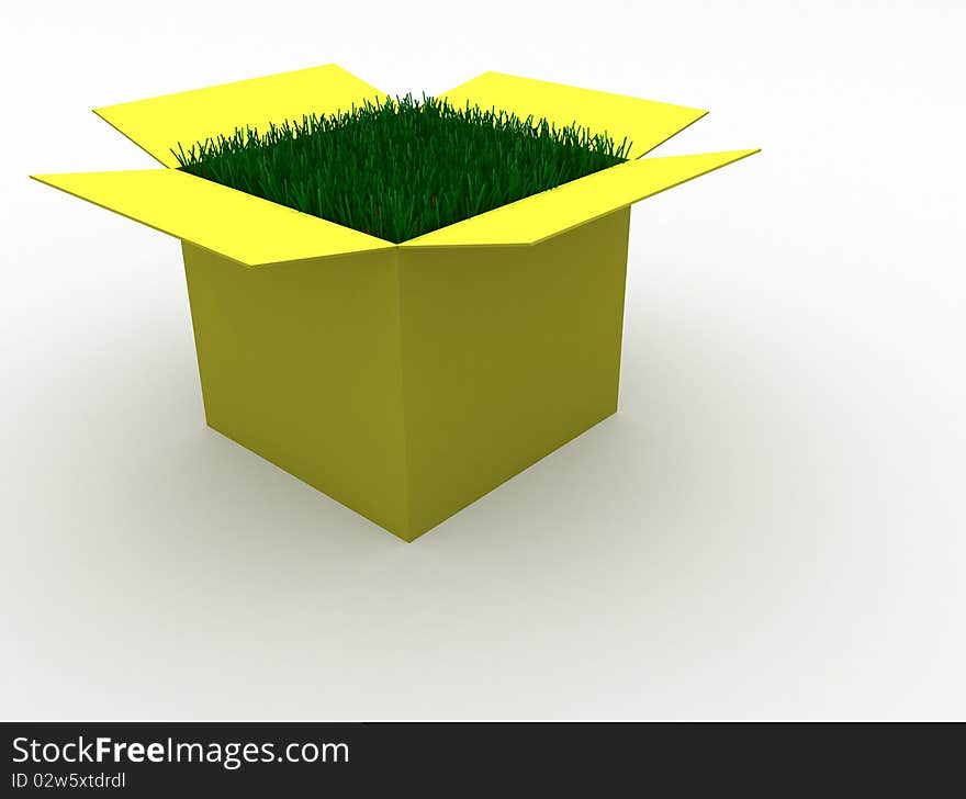 Grass out of the box