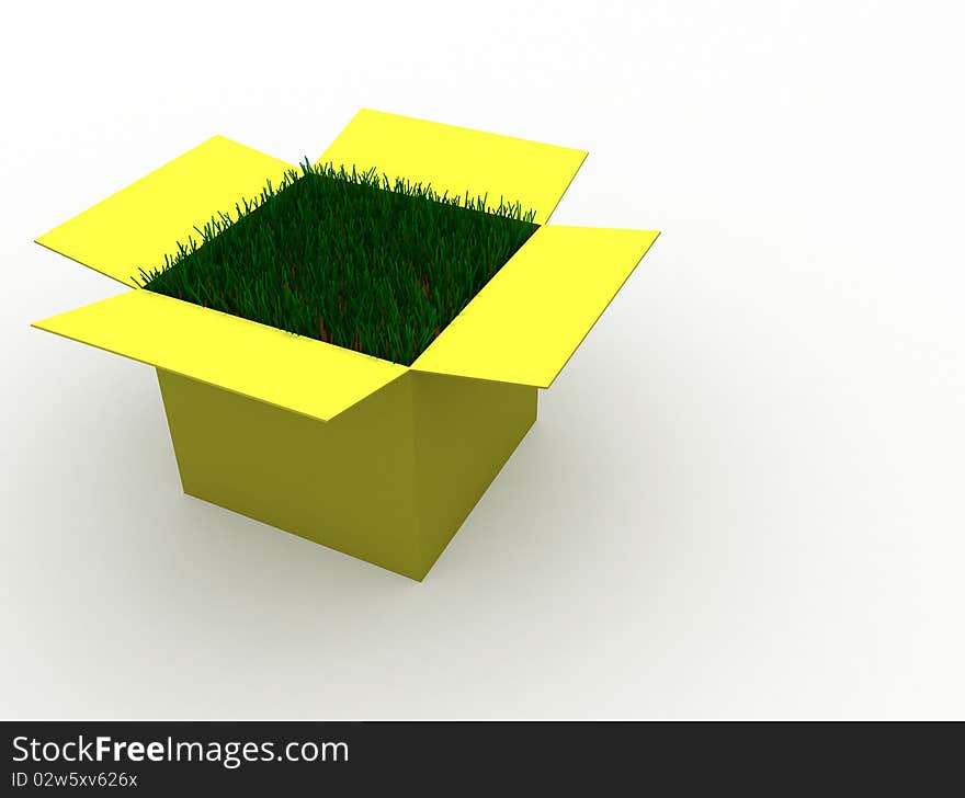 Grass out of the box