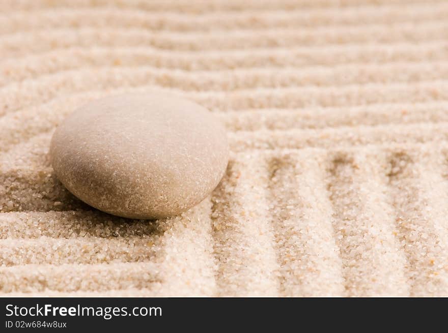 Zen. Stone and sand