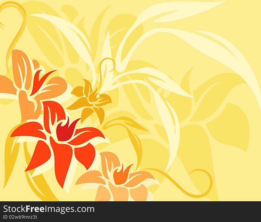 Background flowers vector