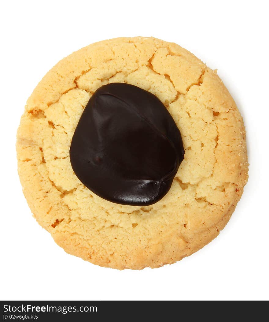 Shortbread Cookie Isoloated On White. Shortbread Cookie Isoloated On White