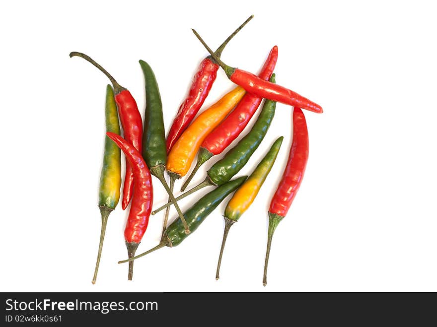 Hot chili pepper isolated on white. Hot chili pepper isolated on white