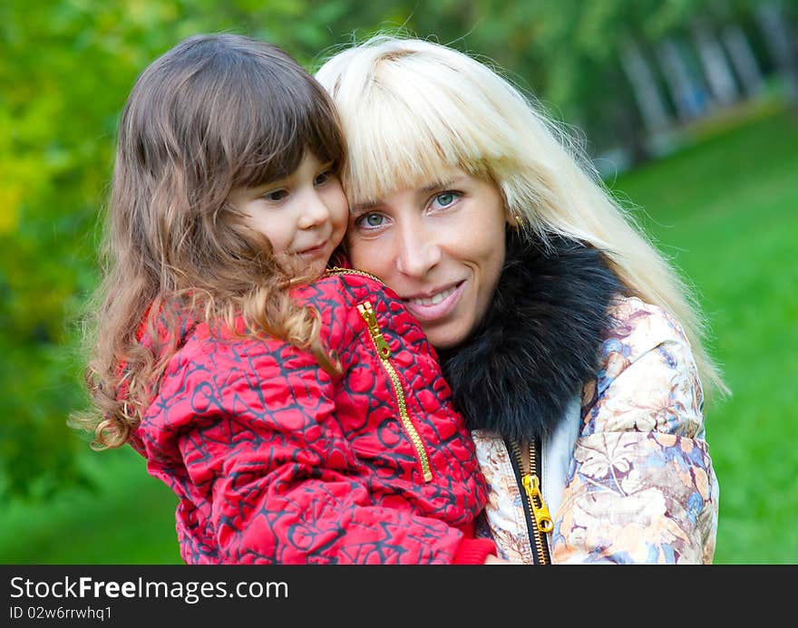 Happy mother and daughter