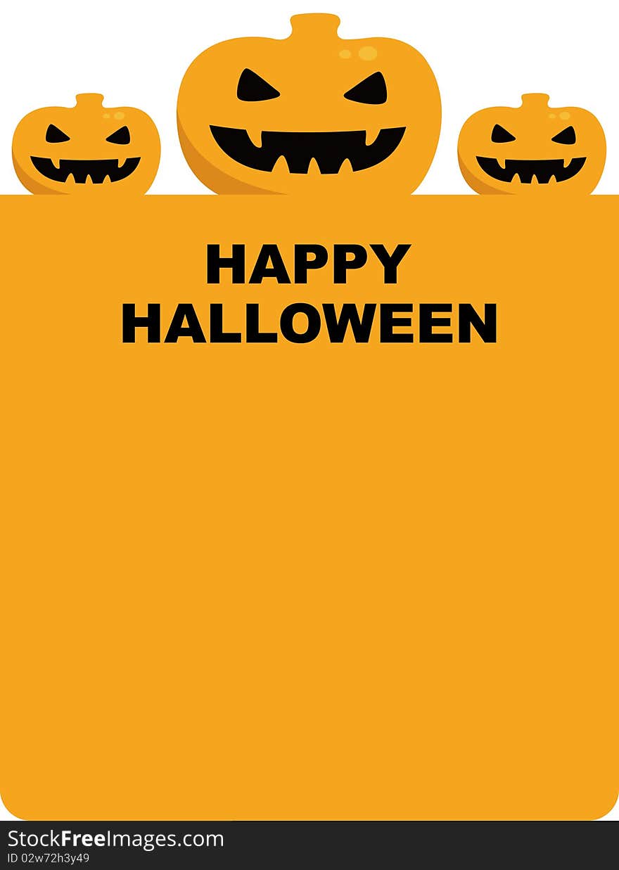 Vector illustration of Halloween pumpkin background. Vector illustration of Halloween pumpkin background