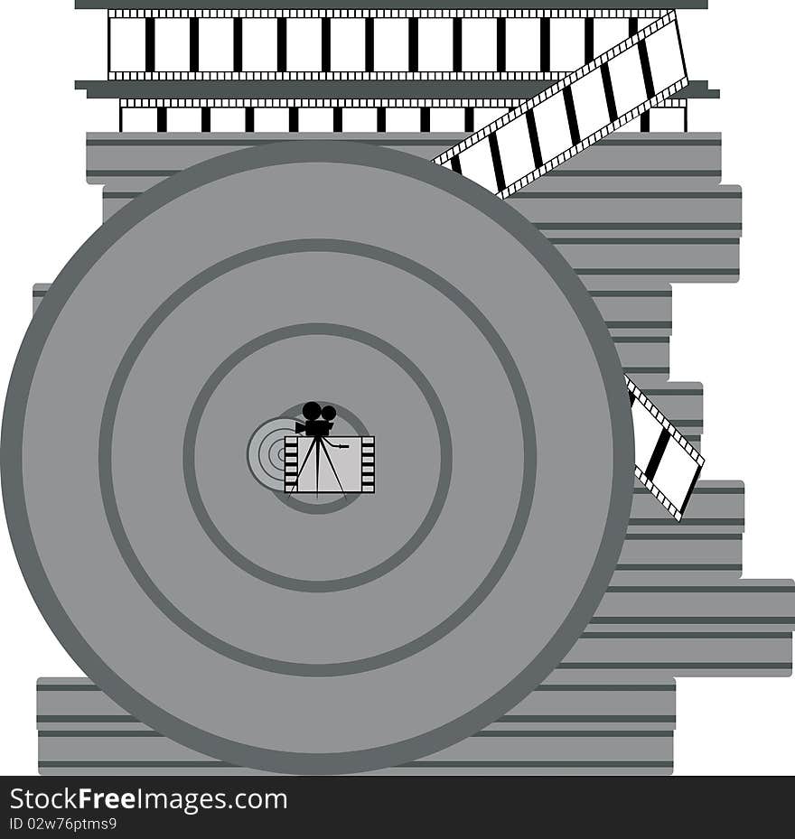 Coiled coil with the film and packed in special containers for the storage of film. Coiled coil with the film and packed in special containers for the storage of film