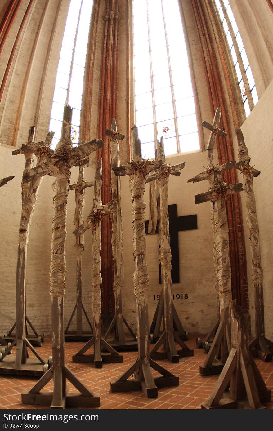 Interior of a church in Lubeck, North of Germany