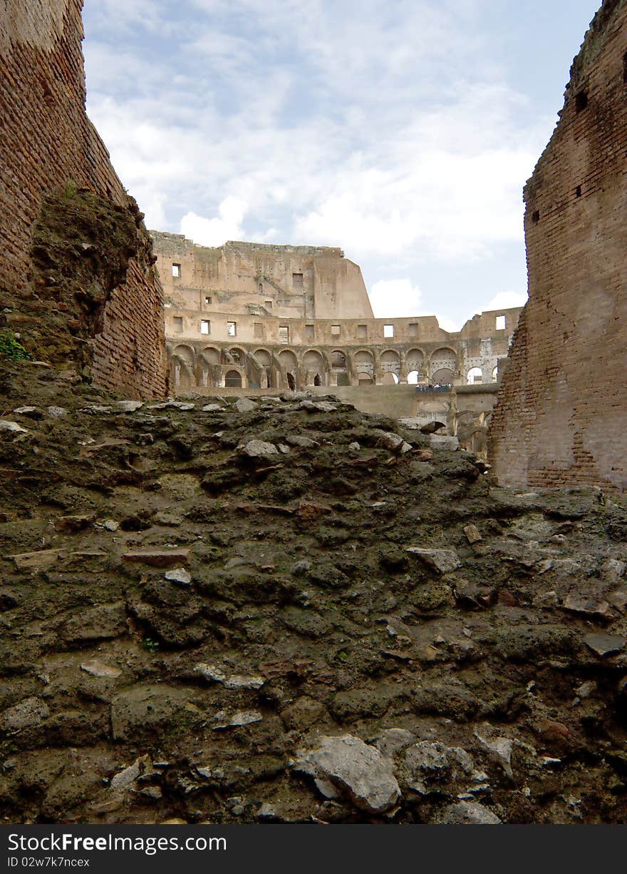 Inside of the Colosseum, Rome, Italy