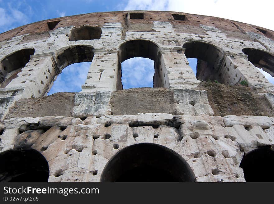 View at the Colosseum, Rome, Italy