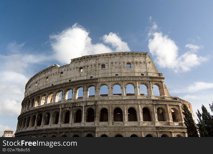 View at the Colosseum, Rome, Italy