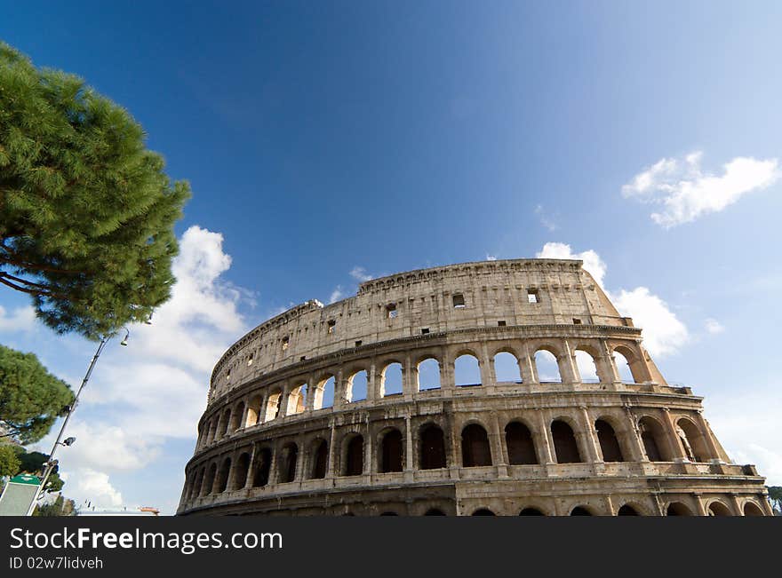 View at the Colosseum, Rome, Italy