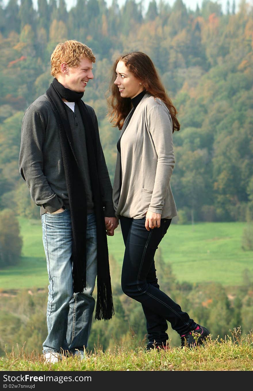 Couple in forest