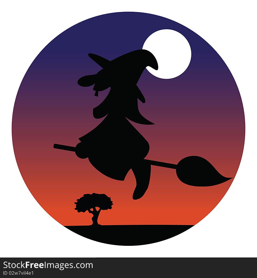 Witch silhouette