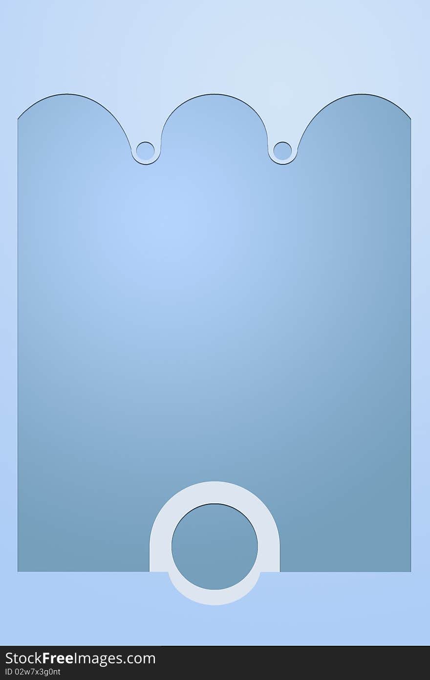 Blue background with a framework for design workings out.