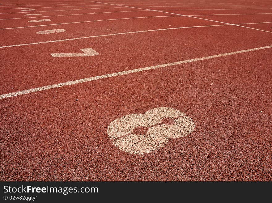 Racetrack for running in arena stadium