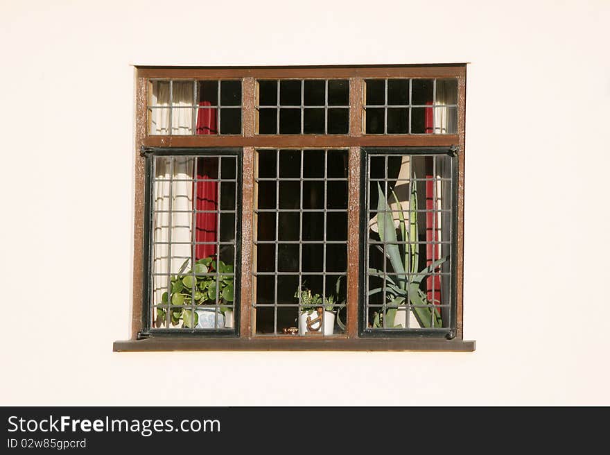 Historic Wooden Lead Light Window