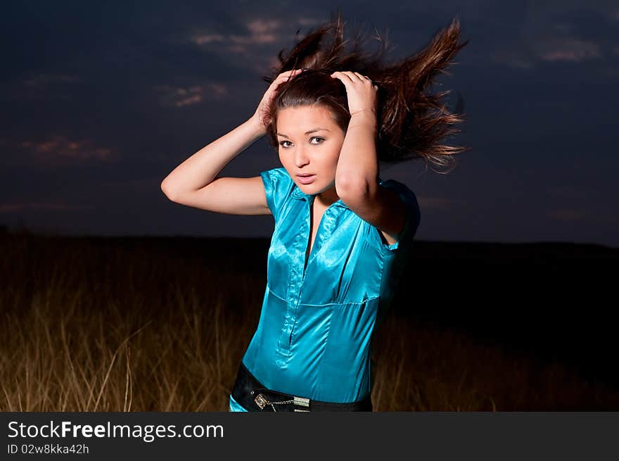 Portrait of young woman