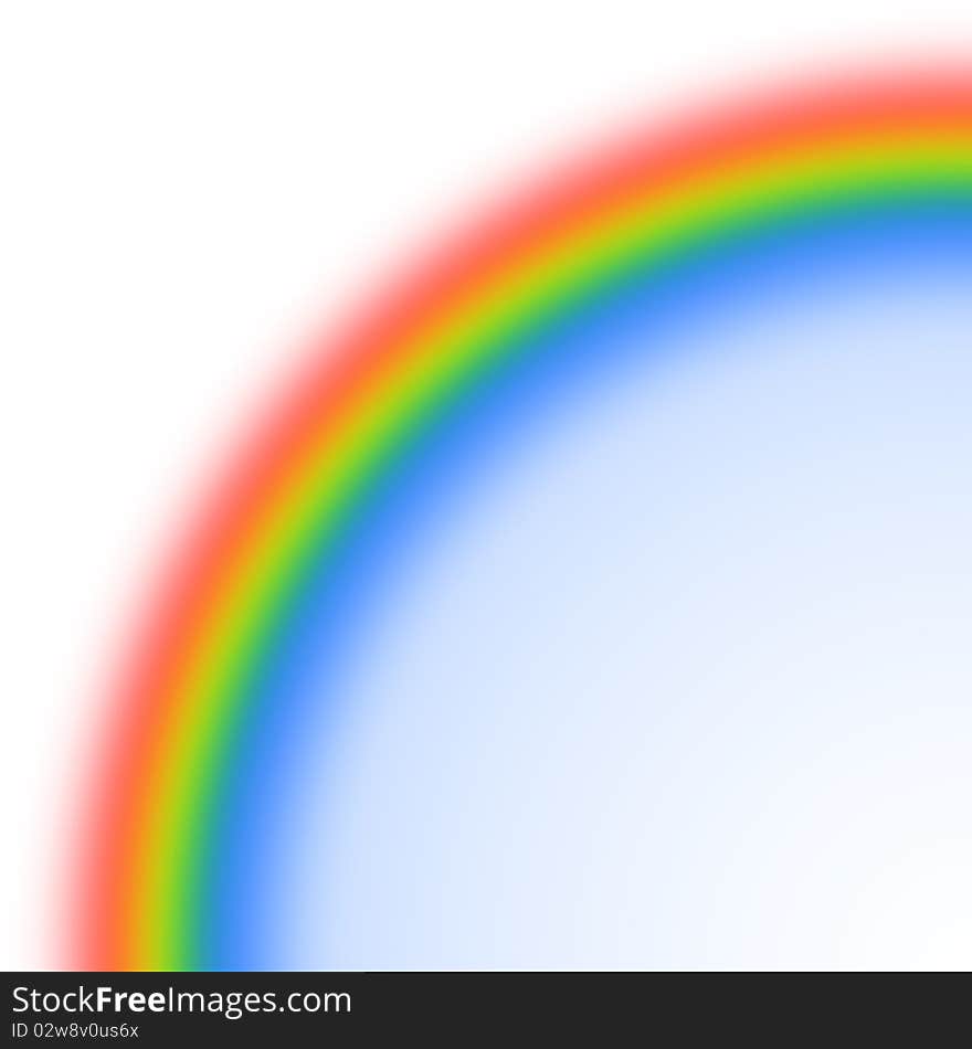 Vector illustration of rainbow isolated on white background