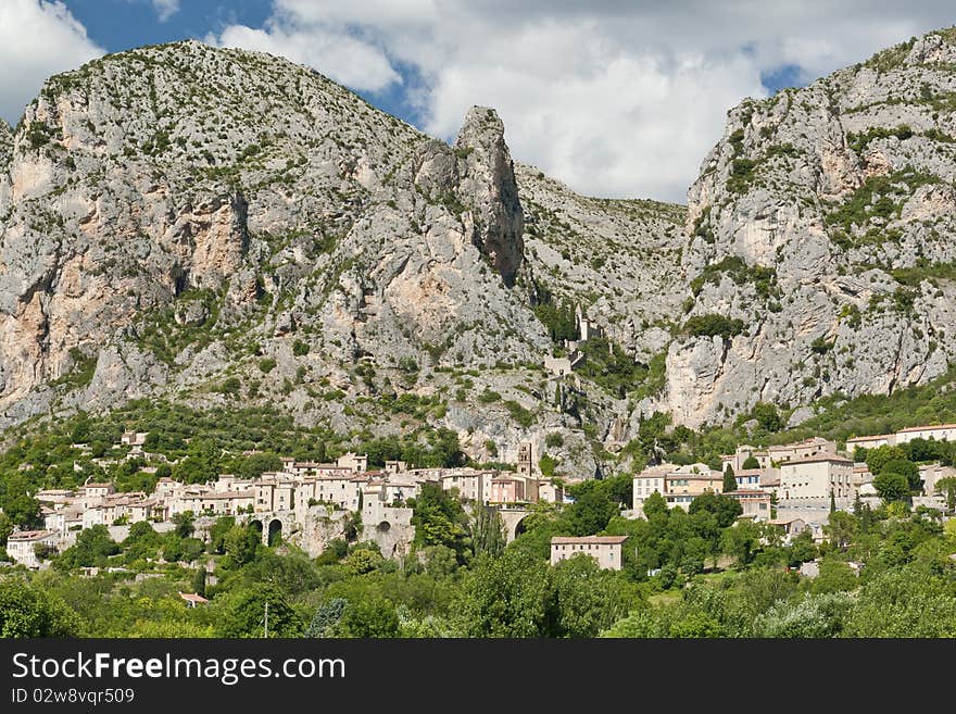 Moustiers Sainte Marie, France near Parc Naturel Régional du Verdon